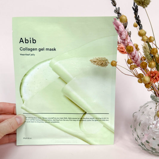 Abib Collagen Gel Mask Jericho Rose Jelly op een natuurlijke ondergrond