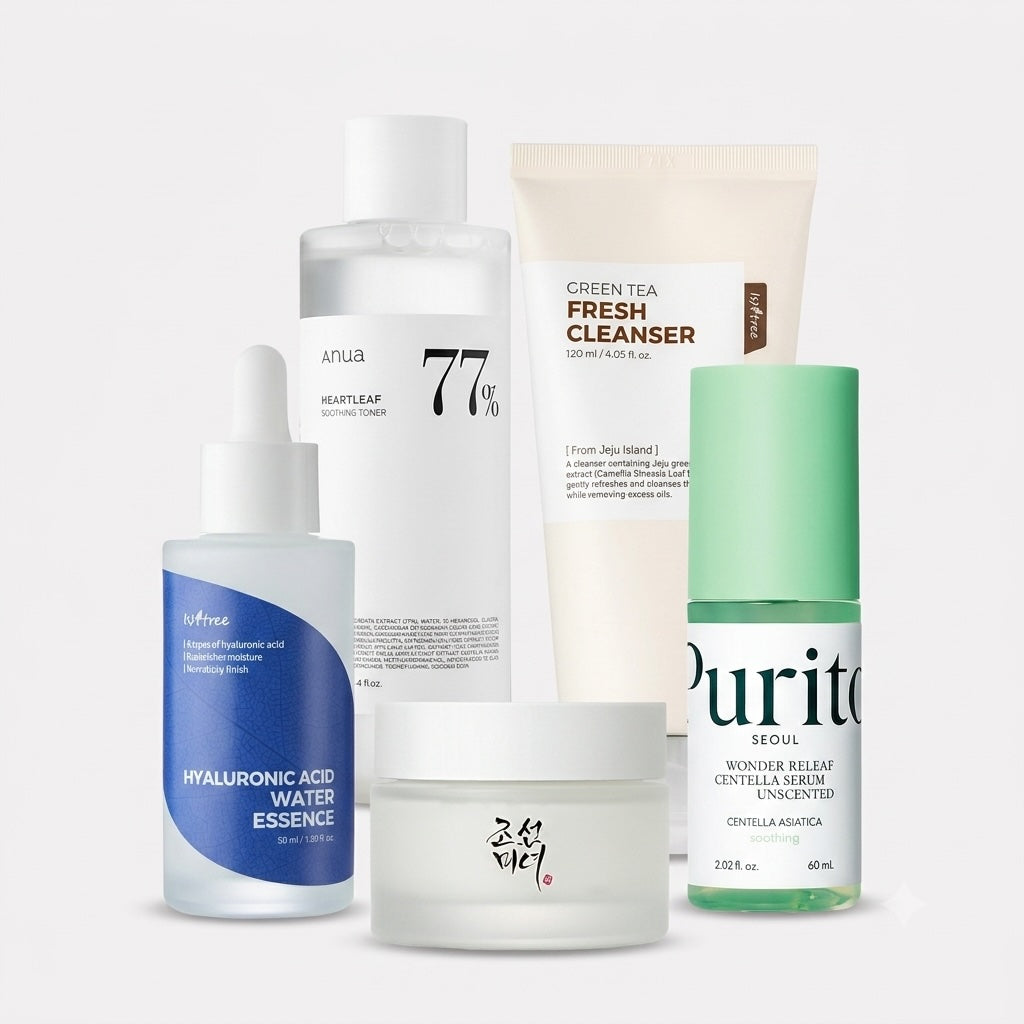Korean Skin World Anti-Roodheid Bundel met geselecteerde skincare producten
