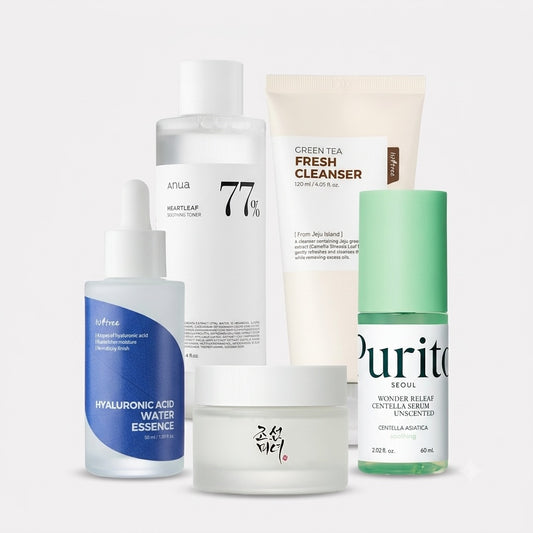 Korean Skin World Anti-Roodheid Bundel met geselecteerde skincare producten