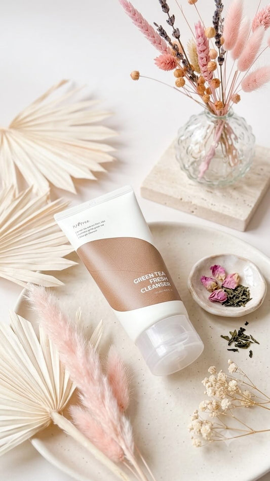 Isntree Green Tea Fresh Cleanser tussen Koreaanse skincareproducten