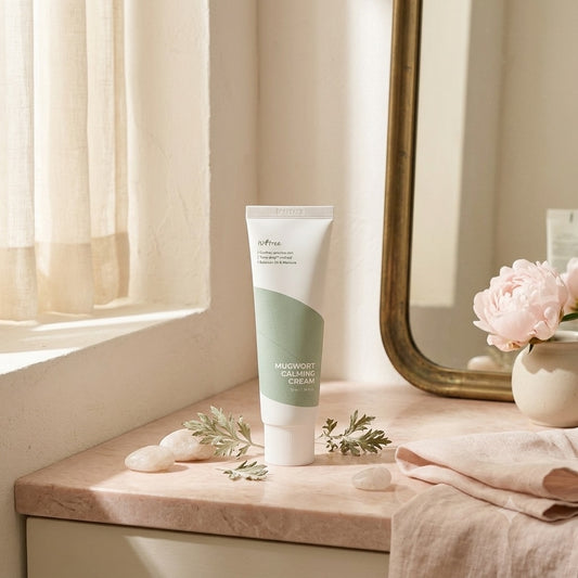 Lifestylefoto van de Isntree Mugwort Calming Cream