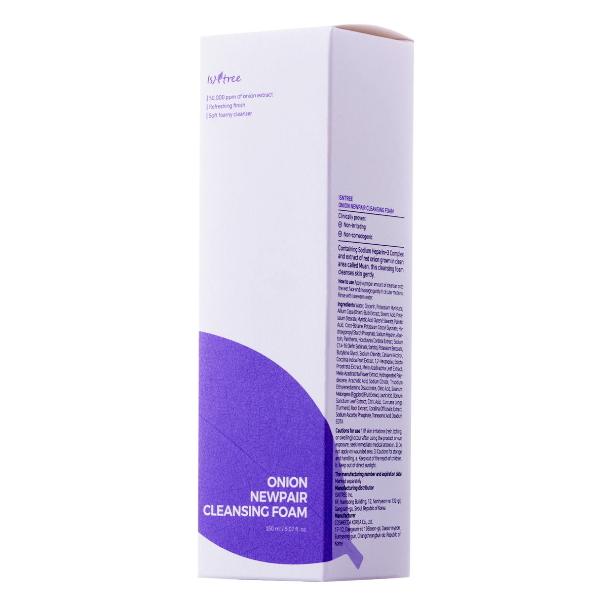 Verpakking van de Isntree Onion Newpair Cleansing Foam