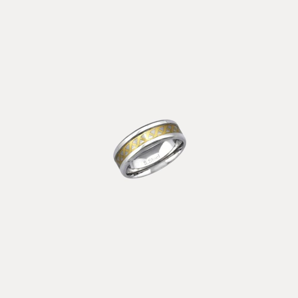 Keltische heren ring goude rand