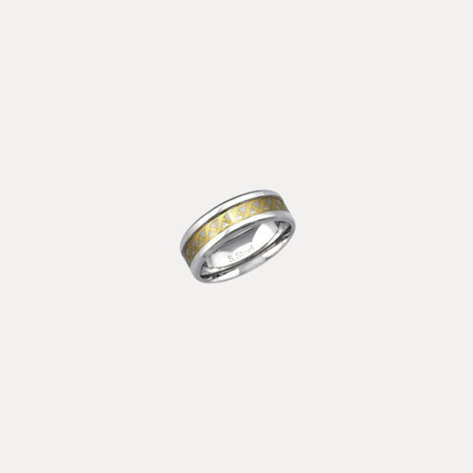 Keltische heren ring goude rand