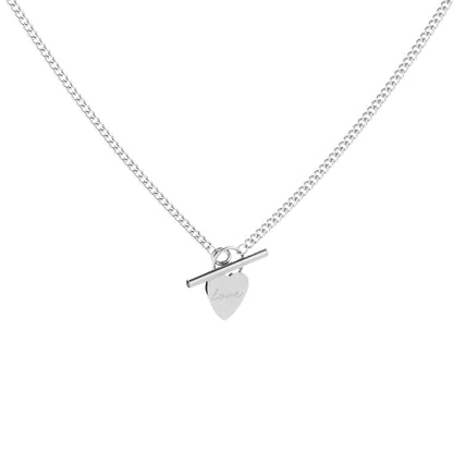 Ketting met hartbedel love