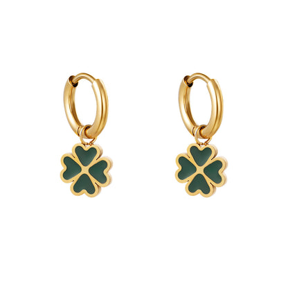 Klaver oorbellen - Amora Jewellery