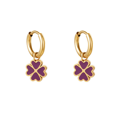 Klaver oorbellen - Amora Jewellery