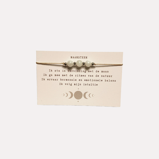 Edelsteen armband – Maansteen