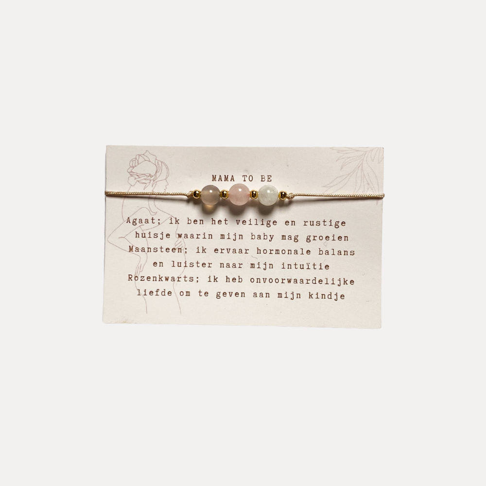 Edelsteen armband Mama to be