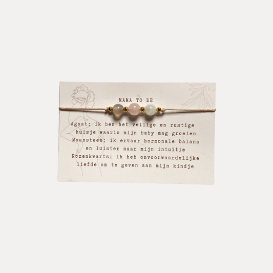 Edelsteen armband Mama to be