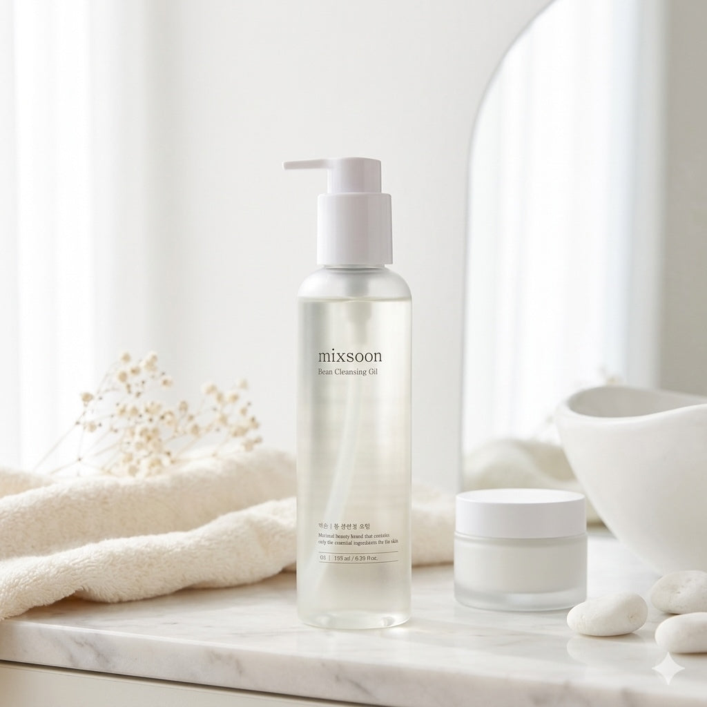 Mixsoon Bean Cleansing Makeup Remover Oil op een witte ondergrond