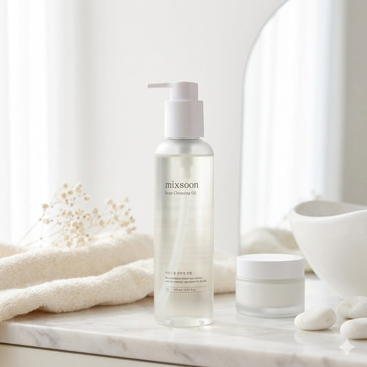 Mixsoon Bean Cleansing Makeup Remover Oil op een witte ondergrond