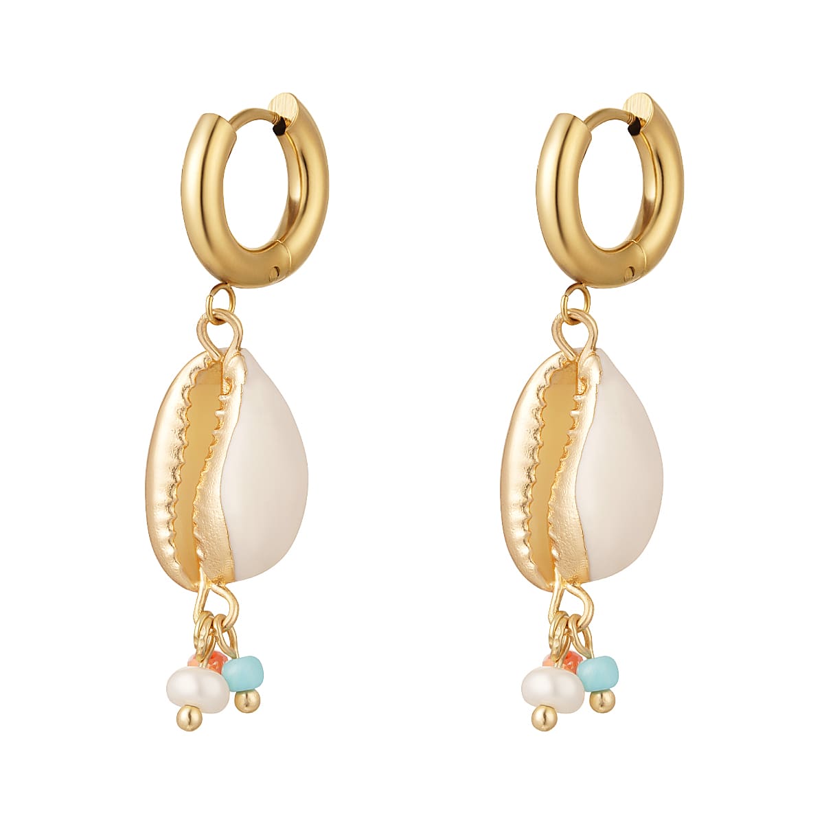 Oorhangers met schelpen