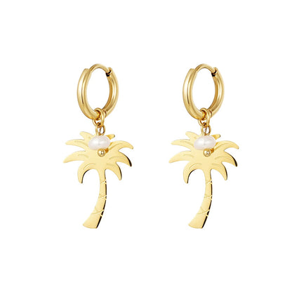 Palmboom oorbellen