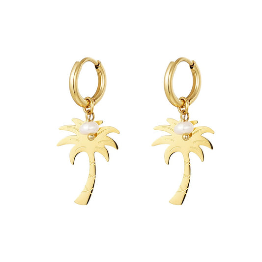 Palmboom oorbellen