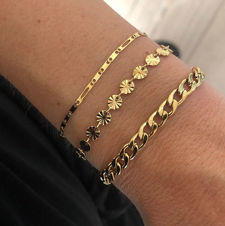 Platte schakelarmband