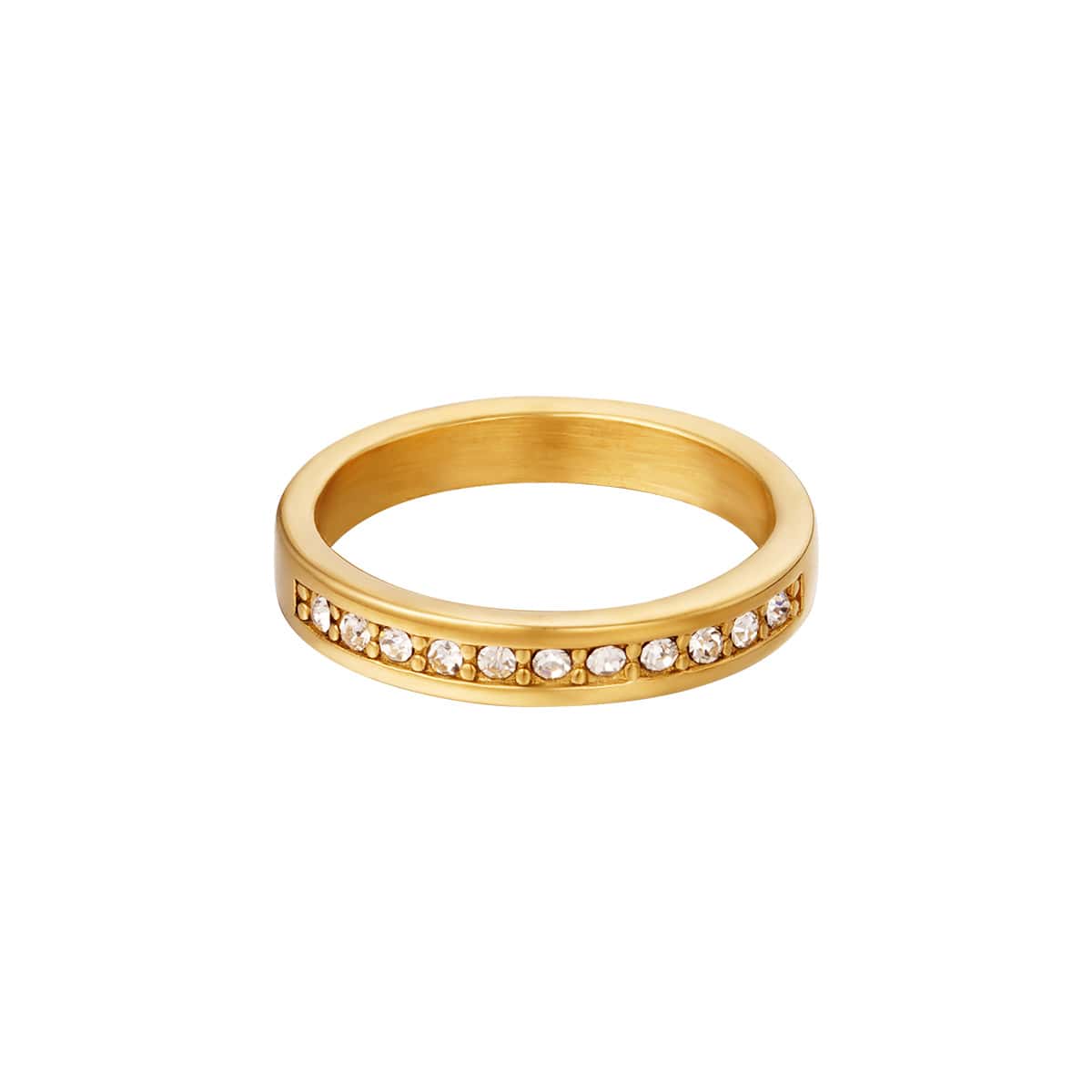 Ring met gekleurde steentjes