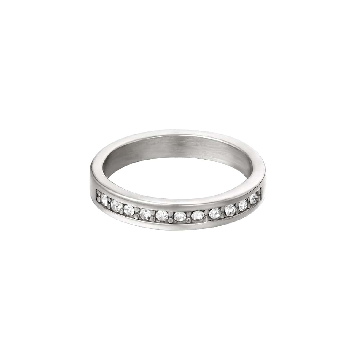 Ring met gekleurde steentjes