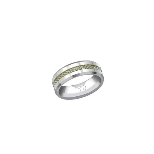 Heren ring groene lijn | Tungstenlijn