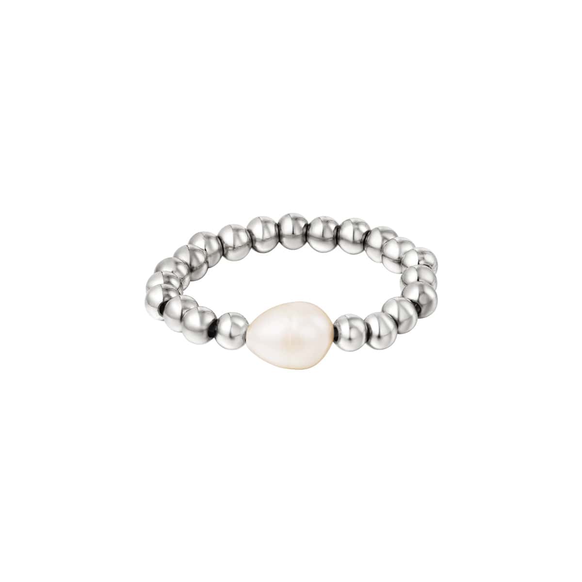 Kralen ring met parel