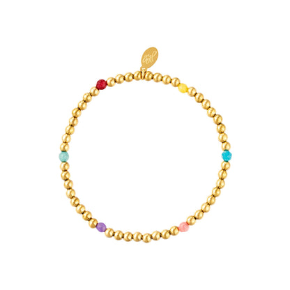 Armband gekleurde kralen