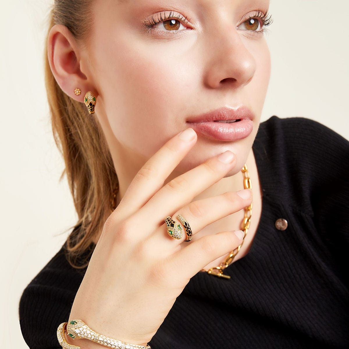 Ring gedetailleerde slang