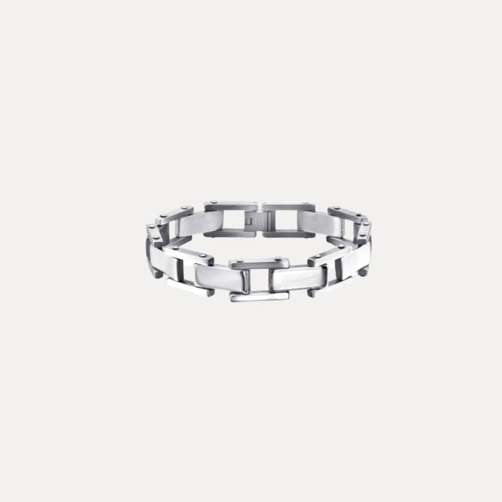 Stalen heren armband met grove schakels