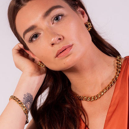 Statement schakel armband Stella