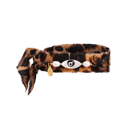 Stoffen armband met print
