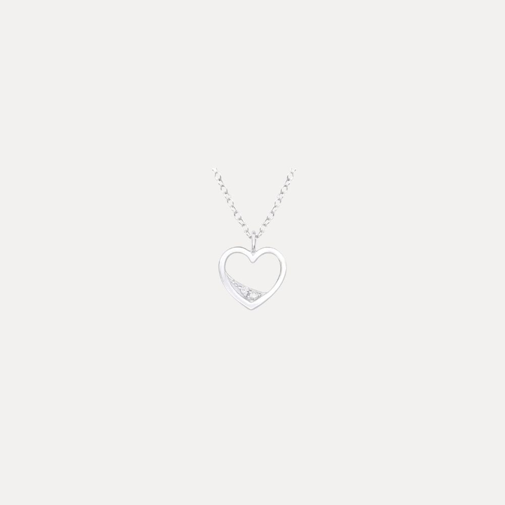 Zilveren ketting met hartje