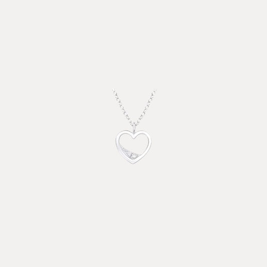 Zilveren ketting met hartje