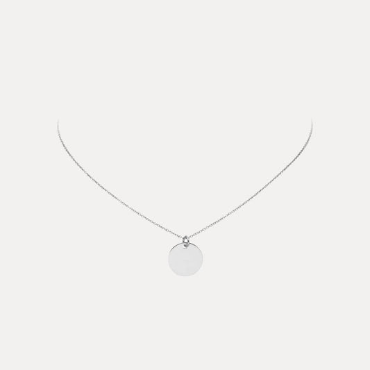 Zilveren ketting rond plaatje