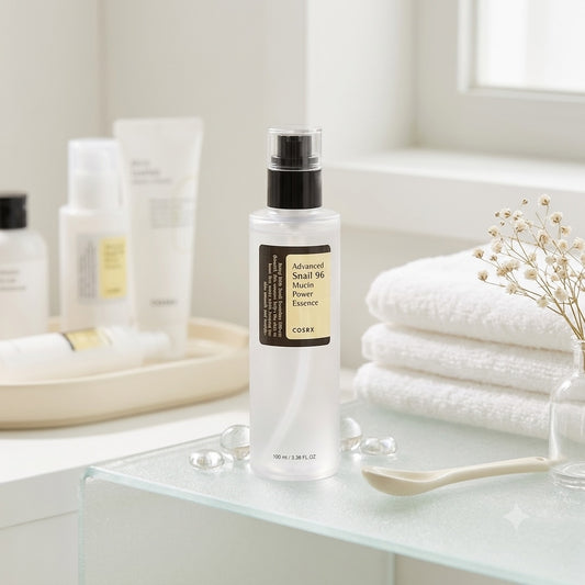 COSRX Advanced Snail 96 Mucin Power Essence op een lichte ondergrond